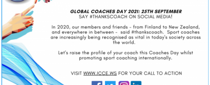 Coaches Day 2021 - 25th September: Save the Date!